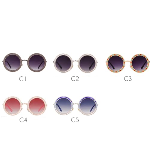 Lunettes de soleil rondes d'un luxe rétro et finitions haut de gamme