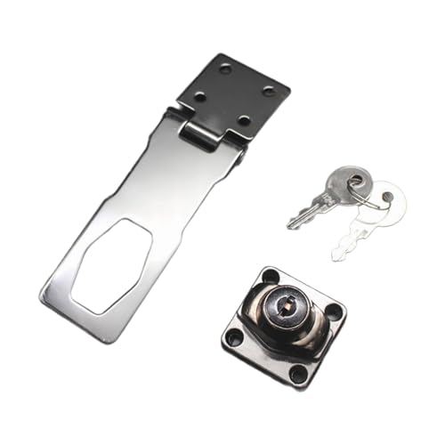 Lockable Door Hasp Heavy Duty Hasp With Key Secure Door Hasp Not Drilling Required For Enhances Home Security