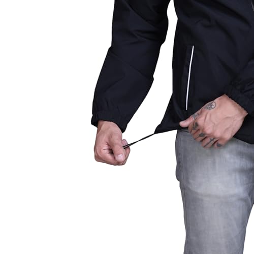 Image of TFA Mens Windcheater Jacket |Zip Closure| Sports Wear| Water Resistant |Rainy Season | Reflector