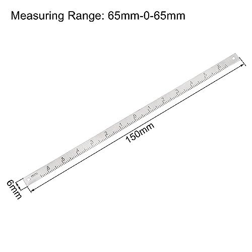 Regla adhesiva métrica de aluminio 65 mm uxcell miniatura 2