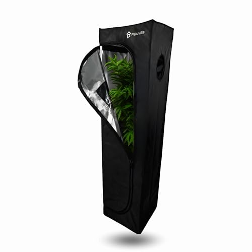 Paluvills Growzelt 40x40x160 cm mit Kabelmanagement, Sichtfenster, Metallgestänge, 1680D Stoff, Tasche für Grow Zubehör - Indoor Growbox - bestes Anzucht Gewächshaus für Pflanzen Paluvills Growzelt 40x40x160 cm mit Kabelmanagement, Sichtfenster, Metallgestänge, 1680D Stoff, Tasche für Grow Zubehör - Indoor Growbox - bestes Anzucht Gewächshaus für Pflanzen