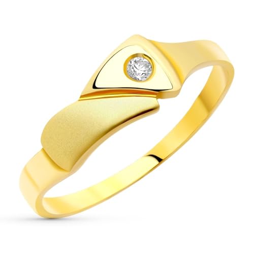Sortija en Oro de 18k con diseño texturizado en mate y brillo para ocasiones especiales