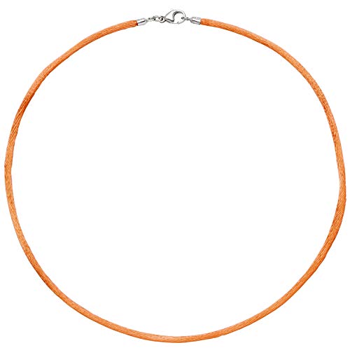 Preisvergleich Produktbild JOBO Damen-Seiden-Halskette orange 42 cm