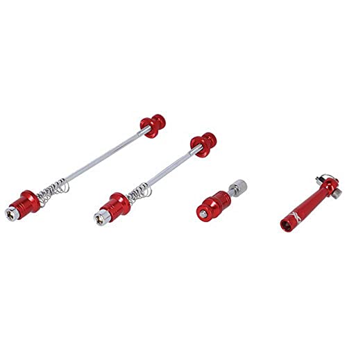 XLC QR-L08 Set Fermeture Rapide avec antivol rouge pour roues de vélo