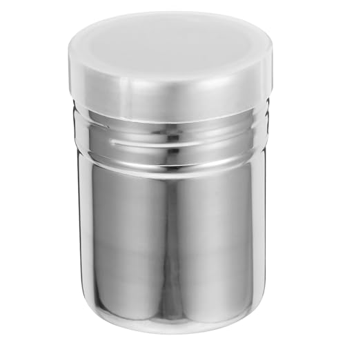 NAMOARLY Fine Mesh Powder Shaker Duster Lid Stainless Steel Sugar Powder Shaker for Baking Easy Use Dispenser