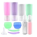Vitog Small Travel Size Bottles Set Leak Proof Squeezable Travel Size Containers Silicone for Toilet