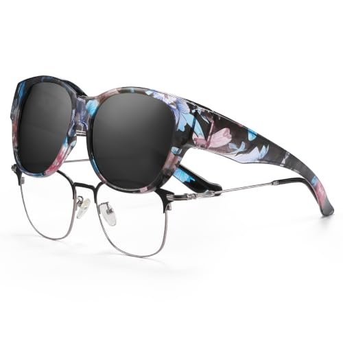 Image of HAOLOTA Fit Over Glasses Sunglasses for Women Polarized