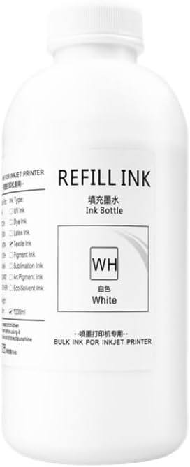 500ml DTG Ink Textile Garment Ink Compatible with DX5 DX6 DX7 TX800 I3200 L1800 1390 R1900 R3000 9600 4800 F2000 F2100 Printer(1PC Black)