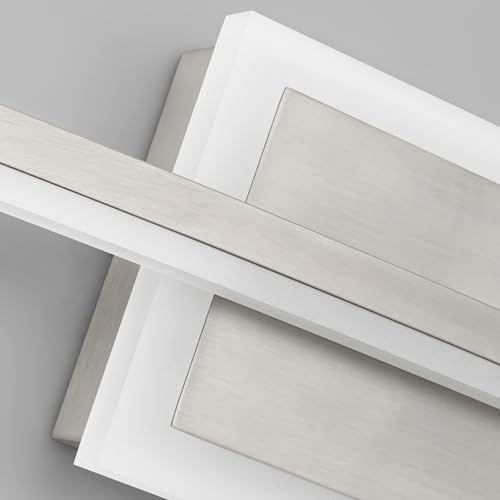 PRESDE 32inch LED Bathroom Light Fixtures Brushed Nickel Vanity Light Modern Bath Wall Lig - image 4