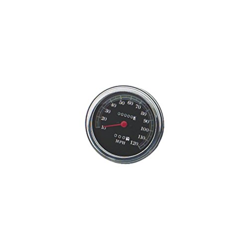 Biker's Choice FL Type Speedometer with Domed Glass (120Mph Black Face) Compatible with 91-95 Harley FLSTC