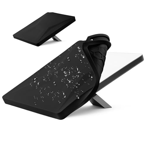 Shockproof & Scratch-Resistant Starlink Mini Case - Liquid Silicone Protective Cover with Handle & Hanging Hole - Signal-Friendly Starlink Mini Accessories for All-Weather Guard (Black)