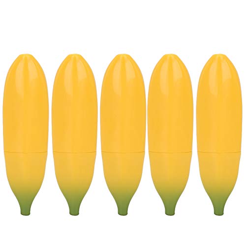 5pcs Empty Lip Balm Tubes, Banana Shaped Plastic Empty DIY Lipstick Bottle, Inner Diameter 12.1mm, Yellow - Image 2