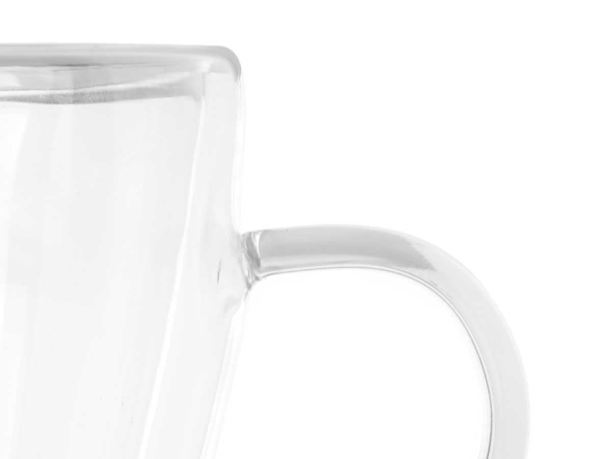 Set di 6 tazze a doppia parete Borosilicato, tazze termiche per bevande calde e fredde, tazze da tè, caffè, cappuccino, set completo di 6 bicchieri, vetro termico e leggero ( - 270 ml)