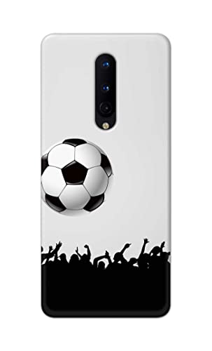 Image of Printed Hard Back Cover Case for OnePlus 8 Back Cover (Football Icon) -1302