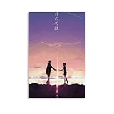 Kimi No Na Wa，your Name ，Japanese Anime Movie Poster (12) Poster Decorative Painting Canvas Wall Art Living Room Posters Bedroom Painting 16x24inch(40x60cm)