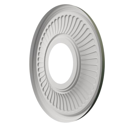 Image of Ekena Millwork 10 inchOD x 3 1 /2 inchID x 3 /4 inchP Berkshire Thermoformed PVC Ceiling Medallion (Fits Canopies up to 4 1 /2 inch), UltraCover Satin Hunt Club Green