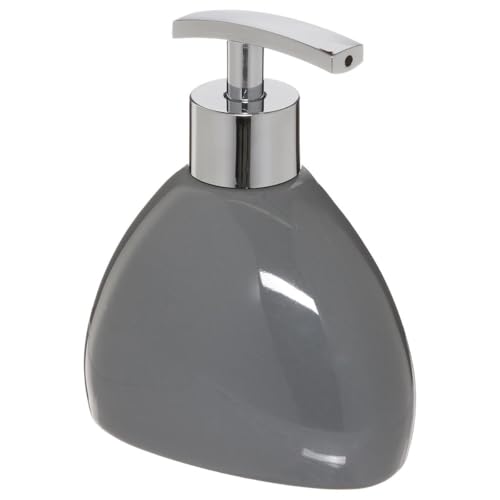 Paris Prix Five Simply Smart - Distributeur de Savon Galet 14cm Gris