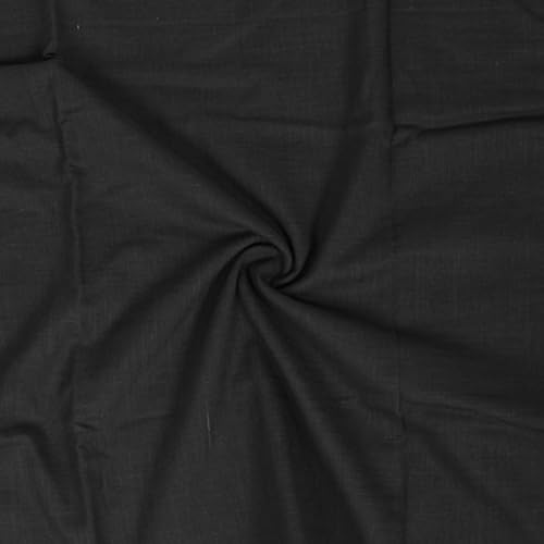 Image of Premium Cotton Flex Fabric for Sewing & Dressmaking | Soft, Breathable, Durable Material | Ideal for Kurtis, Shirts, Dresses, Home Decor & Crafts (Black, 1 Meter)