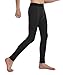 CVVTEE Boys Compression Pants Base Layers Soccer Hockey Tights Athletic Leggings Thermal for Kids… (US, Numeric, 12, Regular, Black)