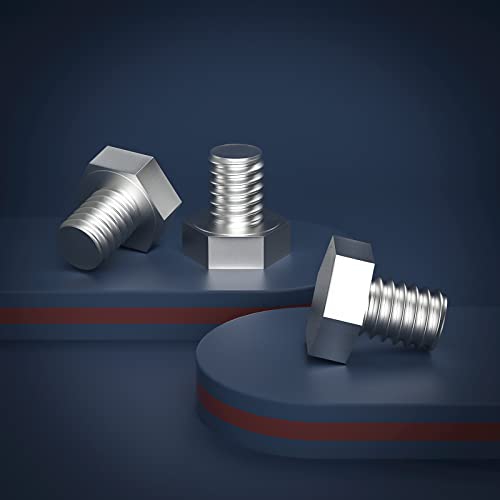 Image of 1 /4-20 x 3 /8 inch (5 /8 to 5 inch Optional) Hex Head Screw Bolt, Stainless Steel 18-8(304), Fully Threaded,15pcs