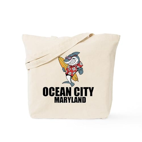 CafePress Ocean City, Maryland Tote Bag Natural Canvas Tote Bag, Reusable Shopping Bag