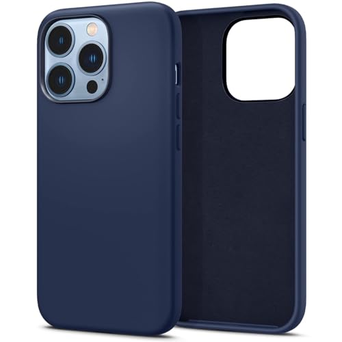 Image of UNIGEN Premium Silicone iPhone Case Soft, Flexible TPU Cover Slim Matte Finish with Anti-Scratch & Non-Slip Protection for iPhone Compatible with (13PRO-Blue)