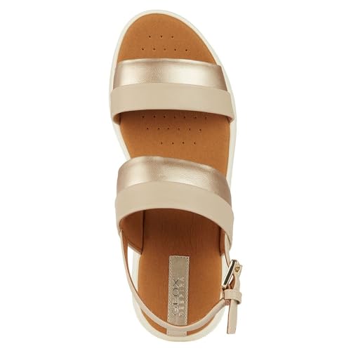 Geox Sandalo D Dandra Donna, Beige Lt Oro, 38 EU