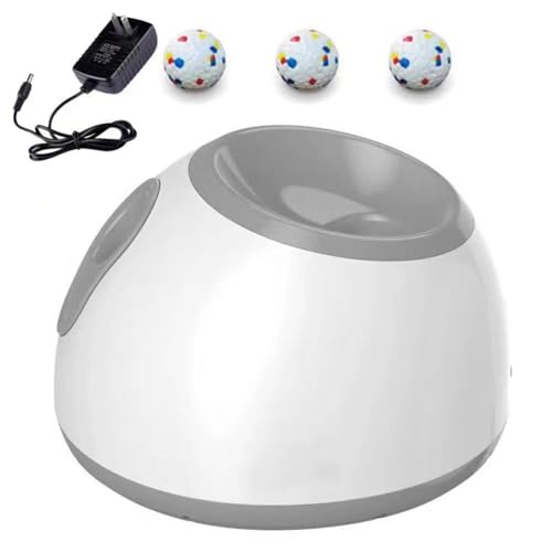 LAJOKING 犬用ボール投げ、自動ボールランチャー、タイマーと距離調節機能、110v、トレーニング玩具、ゲーム、小型・中型犬に最適 (A)