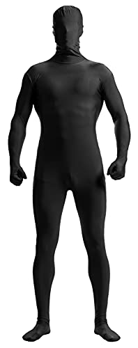 Body zentai en élasthanne noir taille L Aniler unisexe pour déguisement confortable