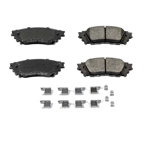 Image of PowerStop Rear Brake Pads for Lexus NX200t 2015-17 |NX300 2018-21 |NX300h 2015-21 |Toyota C-HR 2018-19 - Z17 Ceramic Brake Pads with Installation Hardware, 17-1805