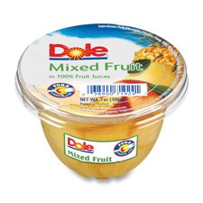 Dole Food Company, Inc 71924 Fruit Cups 7 Oz. 12/CT Mixed Fruit