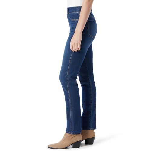 Image of Gloria Vanderbilt Womens Shape Effect Pull on High Rise Straight Leg Jean Standard