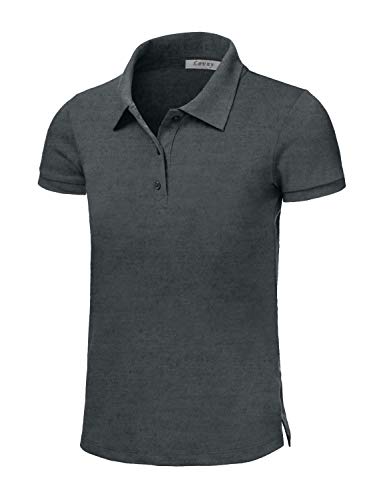 J. LOVNY Girl's Basic Simple Premium Fabric Short Sleeves School Uniform Polo Shirts2