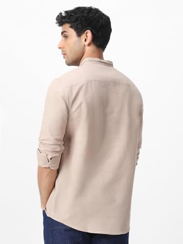 Image of Urbano Fashion Men's Cotton Full Sleeve Regular Fit Casual Solid Shirt with Band Collar
