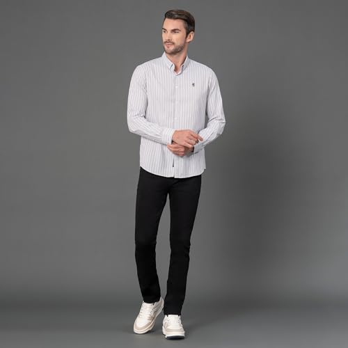 Image of Red Tape Striped Regular Fit Shirt For Men | Comfortable & Stylish