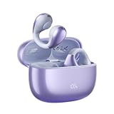 REWONDER Open-Ear Clip-On Earbuds with Air-Cushion Comfort, Wireless 6.0 Headphones, 40H Playtime, IPX4 Waterproof, Lightweight Ear Clips for Small Ears, Sports, Workouts & Daily Use, Purple