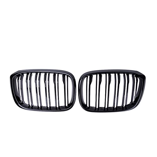Grille de rein double latte noir laqué pour calandre avant centrale X3 G01 X4 G02