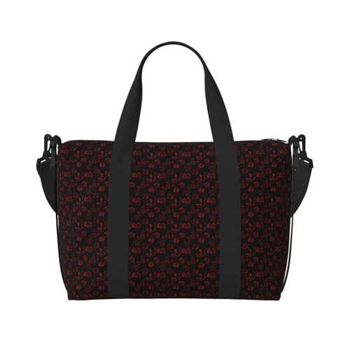 Sac de voyage de qualité supérieure imprimé de roses pour homme et femme chic