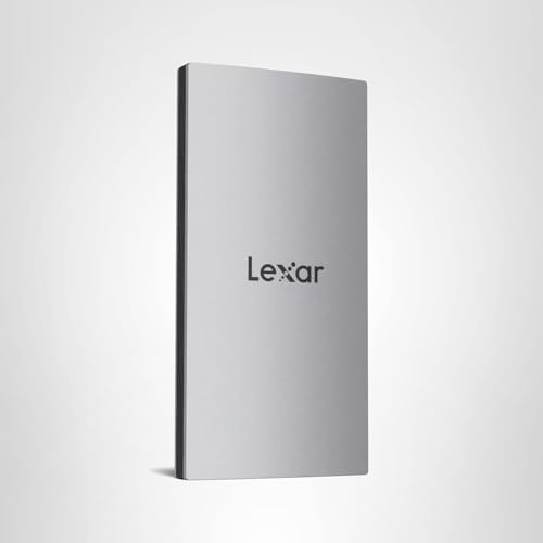 Lexar 2TB ES3 External SSD, Up to 1050MB/s Read, Storage Expansion, Compatible w/USB-C Smartphones, iPhone 15/16, PC, Mac, Tablets, Sleek & Sturdy Design, Silver (LES3XXX002T-RNSAU)