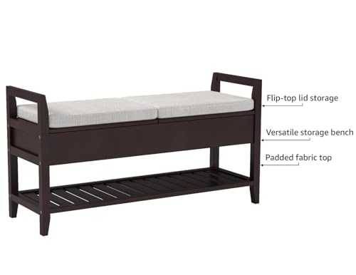 Roundhill-Furniture-Vannes-Espresso-Storage-Shoe-Bench Roundhill Furniture Vannes Espresso Storage Shoe Bench