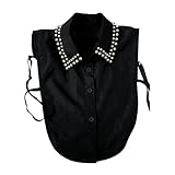 Camisa con lazo para mujer, bufanda cálida para hombre y mujer, cuello en V, Negro, Talla única
