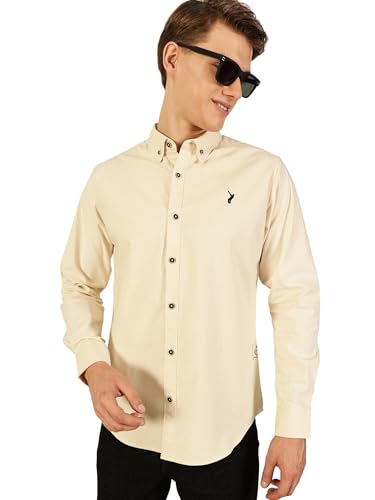 Image of Thomas Scott Men's | Solid | Full Sleeve | Slim Fit | 100% Cotton | Button Down | Casual Shirt