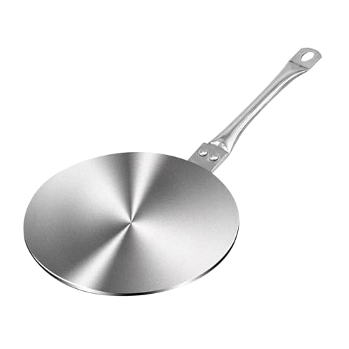 F Fityle Piastra di convertitore di cob induzione multifunzionale per tutti i tipi di piano cottura con base di induzione a manico lungo per friggere pentole, 28 Cm