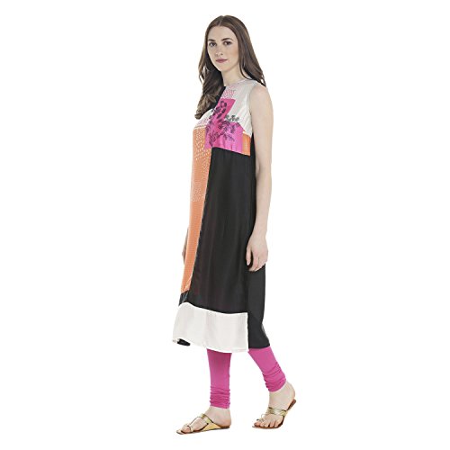 Image of Rangmanch By Pantaloons Women's Satin Straight Kurta
