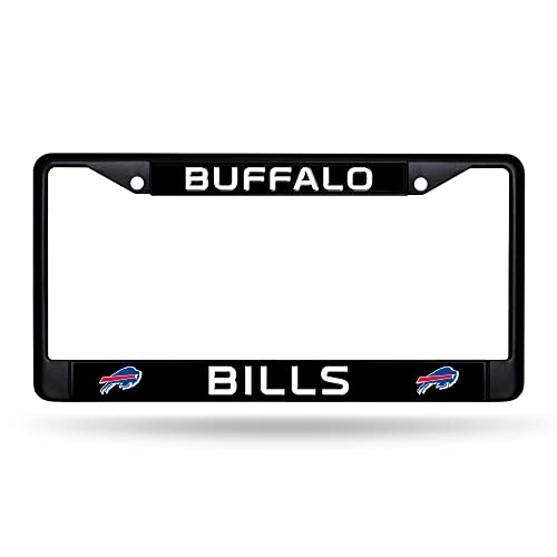 Rico Industries NFL Football Buffalo Bills Black Chrome Frame with Plastic Inserts 12" x 6" Car/Truck Auto Accessory by Rico Industries - Used condition - US$15.85