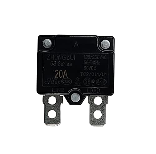 LinkePow 20A Automatic Reset Relay Fuse Therma Switch Circuit Breaker Current Overload Protector Kids Powered Wheels Accessories