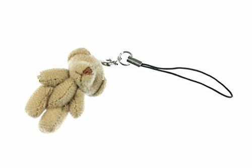 Miniblings Teddy Teddybär Handyanhänger Handyschmuck Plüsch Bärchen braun- Handmade Modeschmuck I Anhänger Handyschmuck Schlüsselanhänger Cover