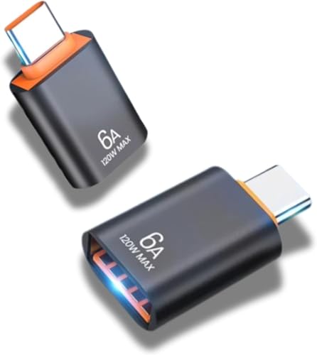 Clem Tech - Lot de 2 Adaptateurs USB - USBC - Convertisseur Type USBA vers Port U SBC - Charge Transfert de Données Rapide 6A