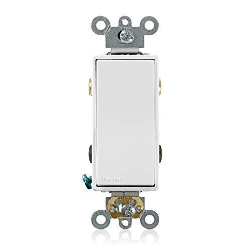 Leviton 5624-2W 20-Amp 120/277-Volt Decora Plus Rocker 4-Way AC Quiet Switch, White