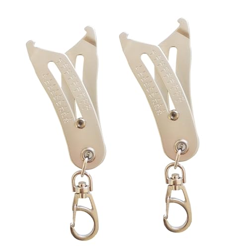 KLQYXI 2 PCS Upgraded version Bolt Nut Size Finder, Thread Bolt Measuring Tool, Portable Bolt Head Size Finder (B)